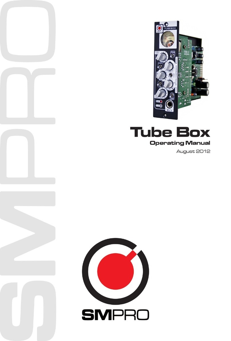 SM Pro Tube Box User manual