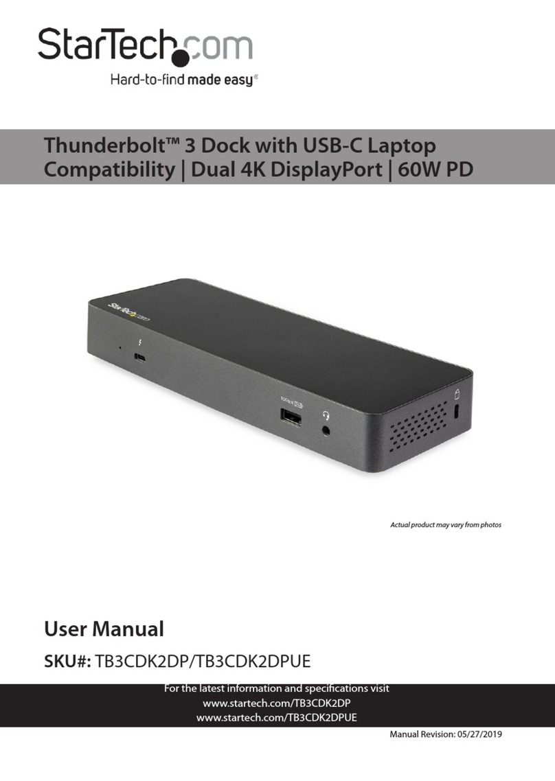 StarTech.com TB3CDK2DP user manual