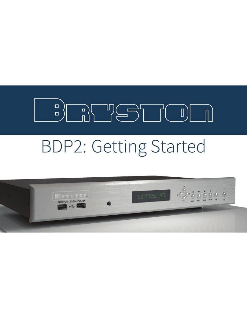 Bryston BDP-2 User manual