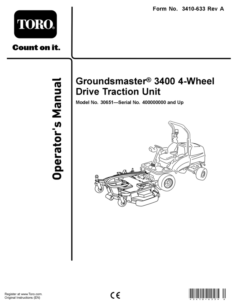 Toro Groundsmaster 3400 Operator's manual