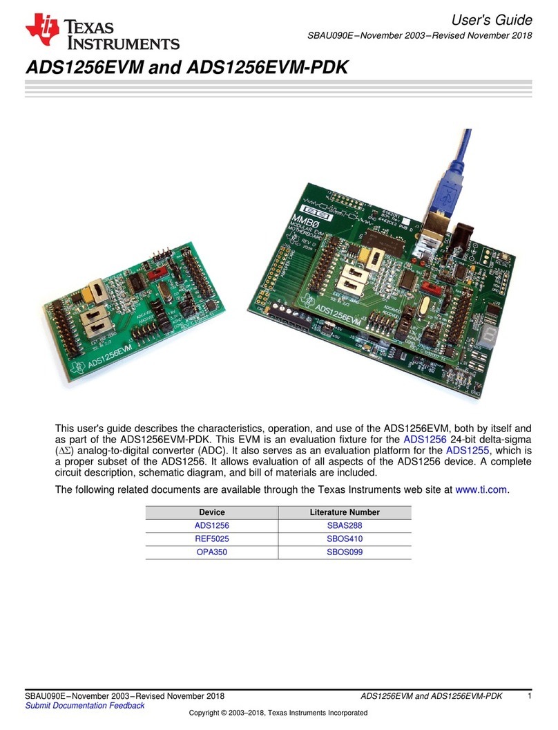 Texas Instruments ADS1256EVM-PDK User manual Texas Instruments ADS1256EVM-PDK User manual
