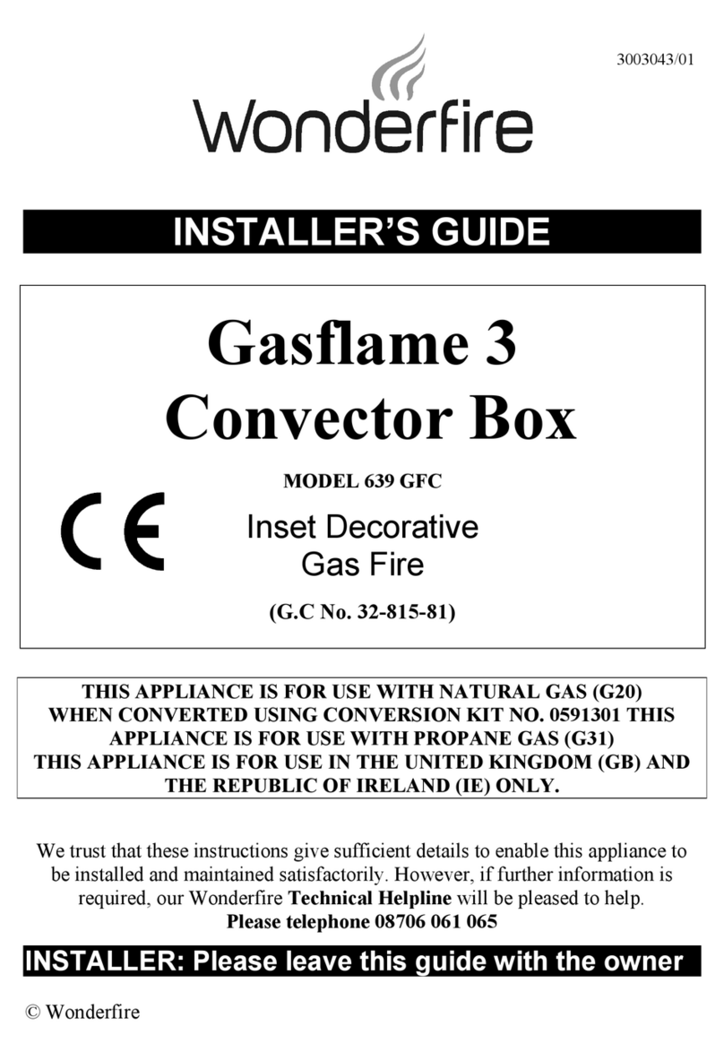 Wonderfire Gasflame 3 639 GFC Assembly instructions Wonderfire Gasflame 3 639 GFC Assembly instructions
