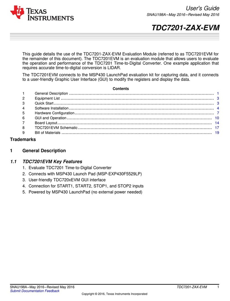 Texas Instruments TDC7201-ZAX-EVM user guide