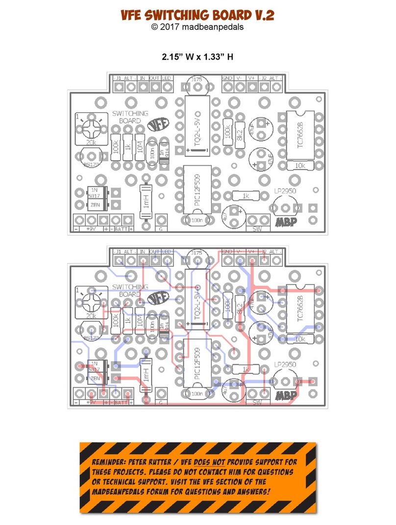 Mad Bean Pedals VFE Switching Board V.2 quick start guide