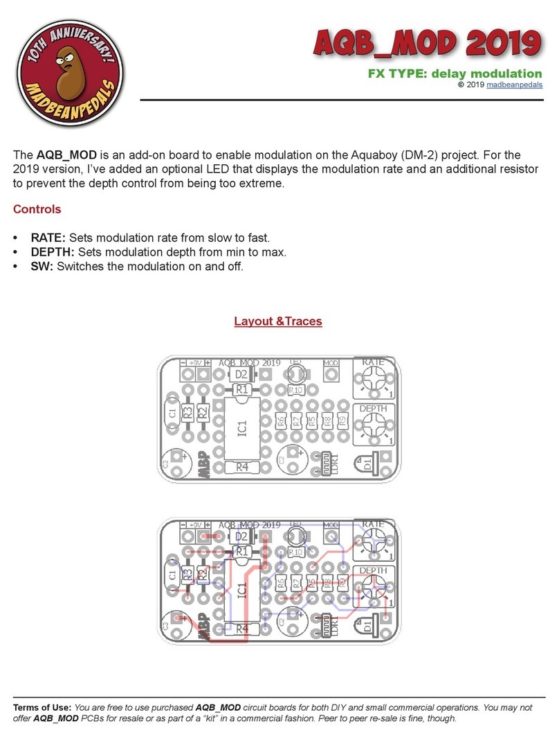 Mad Bean Pedals AQB_MOD 2019 User manual