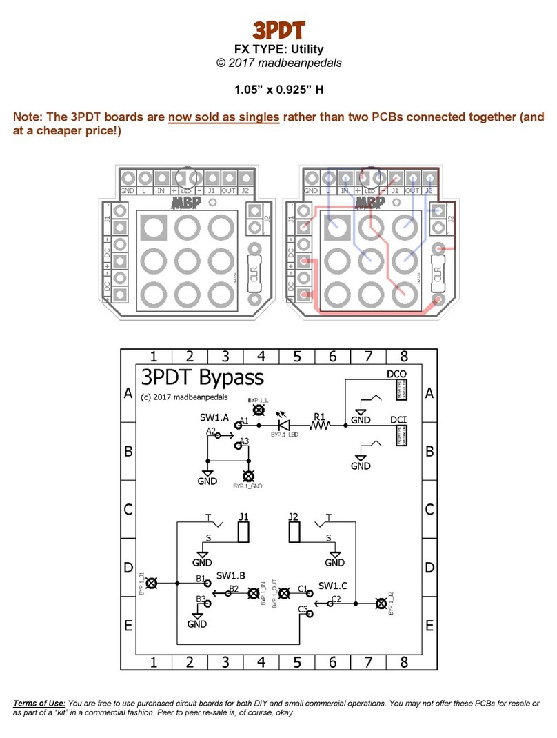 Mad Bean Pedals 3PDT quick start guide