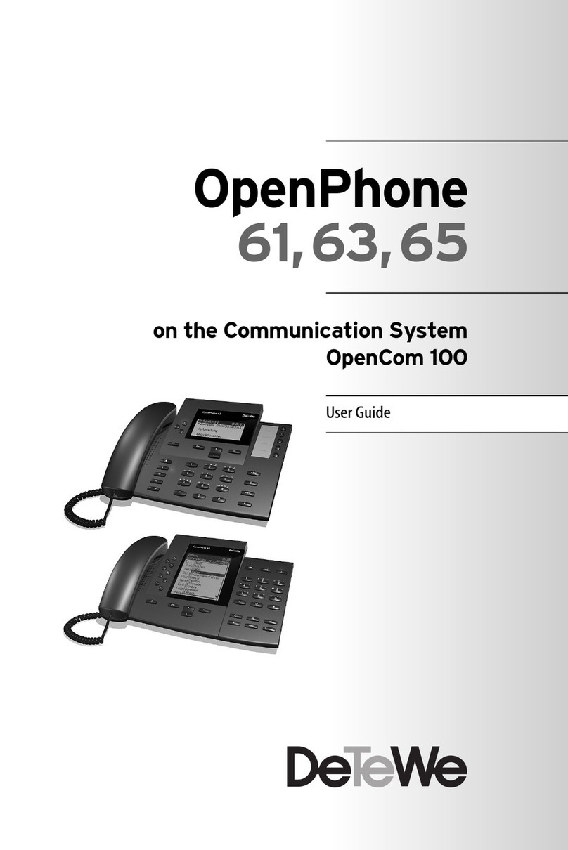 DETEWE OPENPHONE 63 user guide