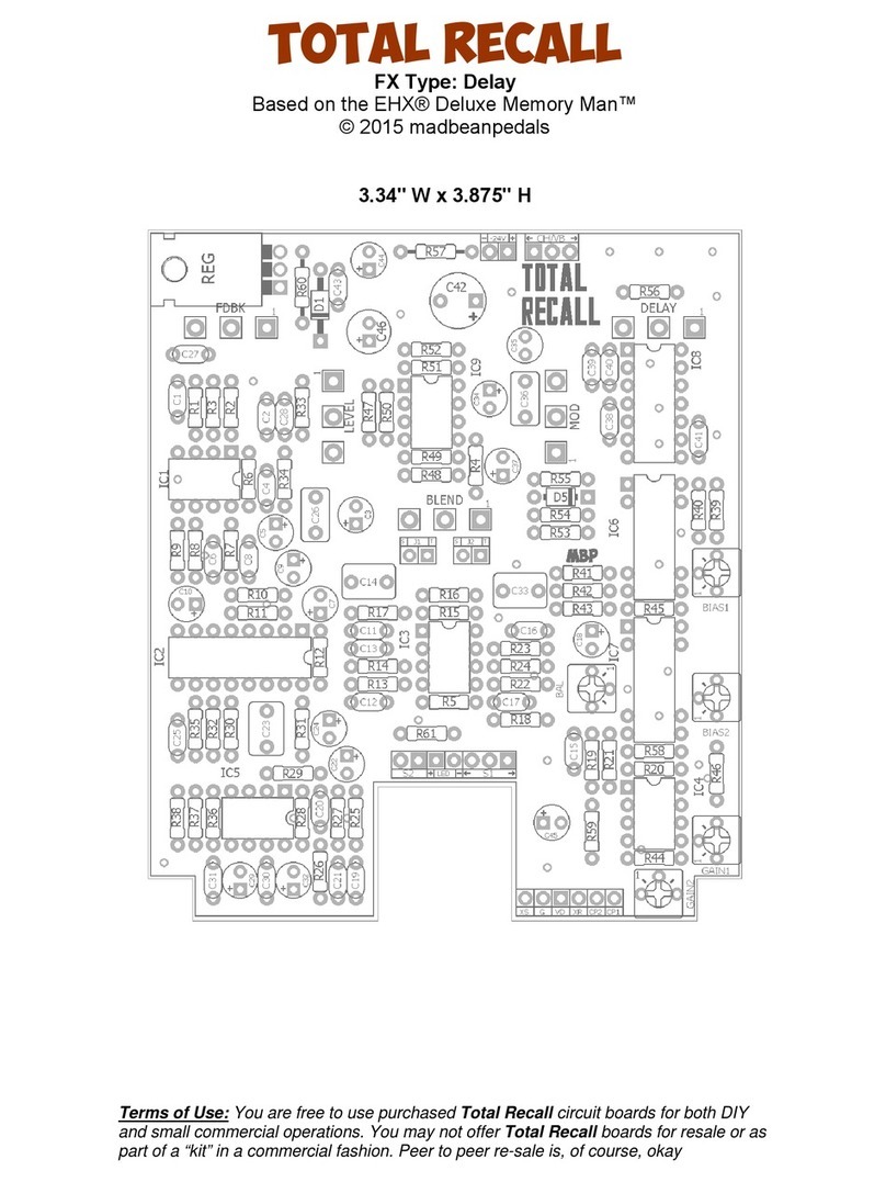 Mad Bean Pedals Total Recall quick start guide