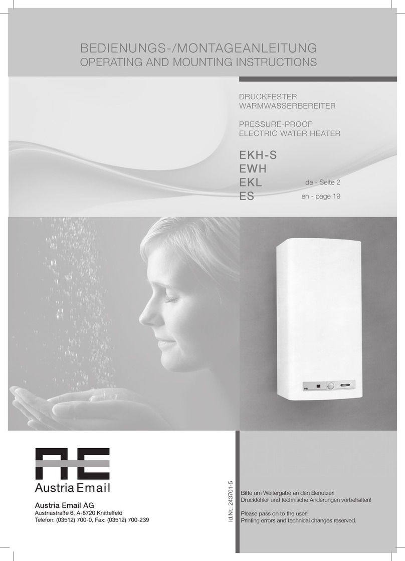 Austria Email EKH-S Series Operating and mounting instructions