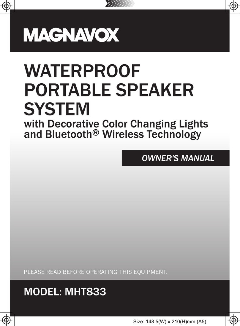 Magnavox MHT833 User manual