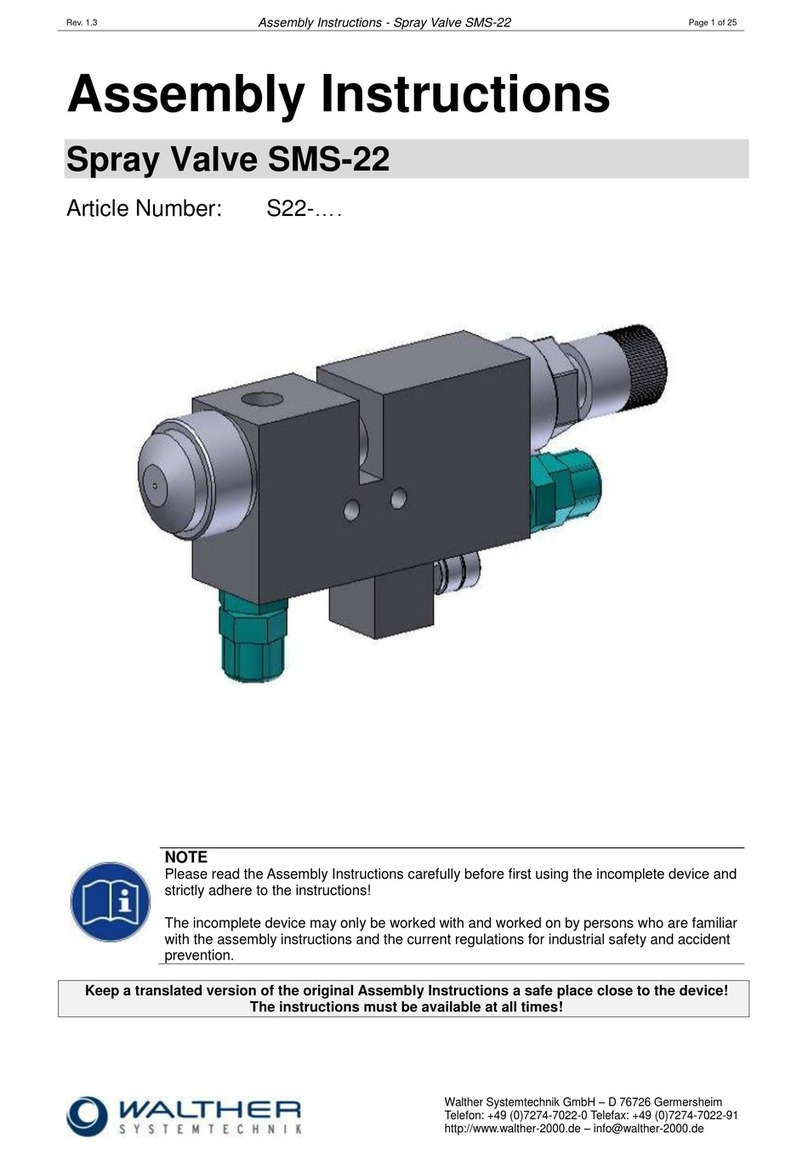 Walther Systemtechnik SMS-22 Assembly instructions Walther Systemtechnik SMS-22 Assembly instructions