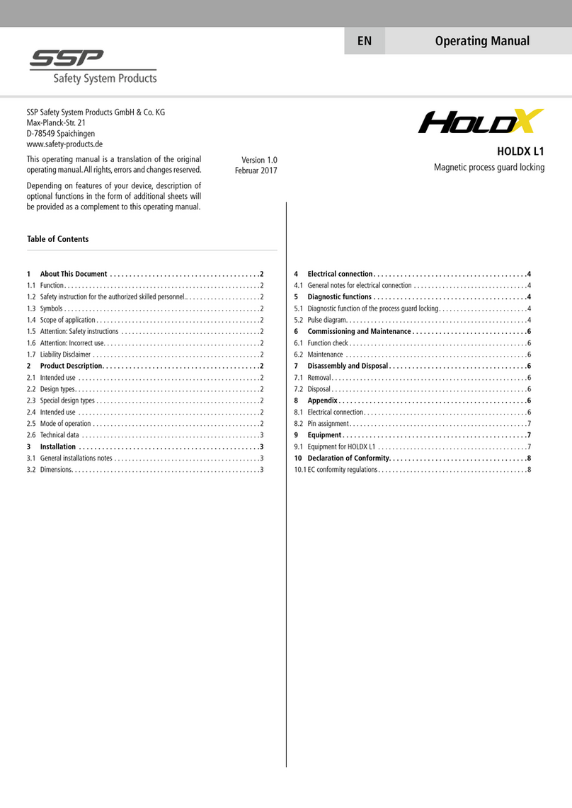SSP HOLDX L1 User manual