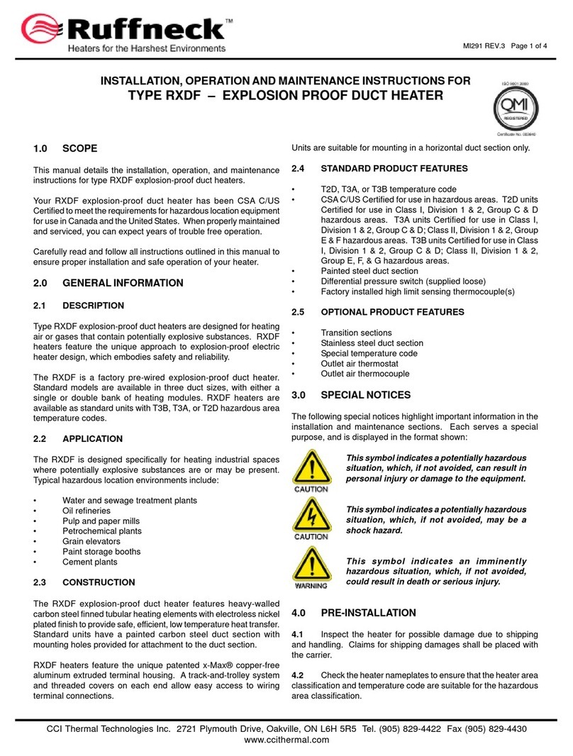 CCI Thermal Technologies Ruffneck RXDF Installation, operation and maintenance instructions CCI Thermal Technologies Ruffneck RXDF Installation, operation and maintenance instructions