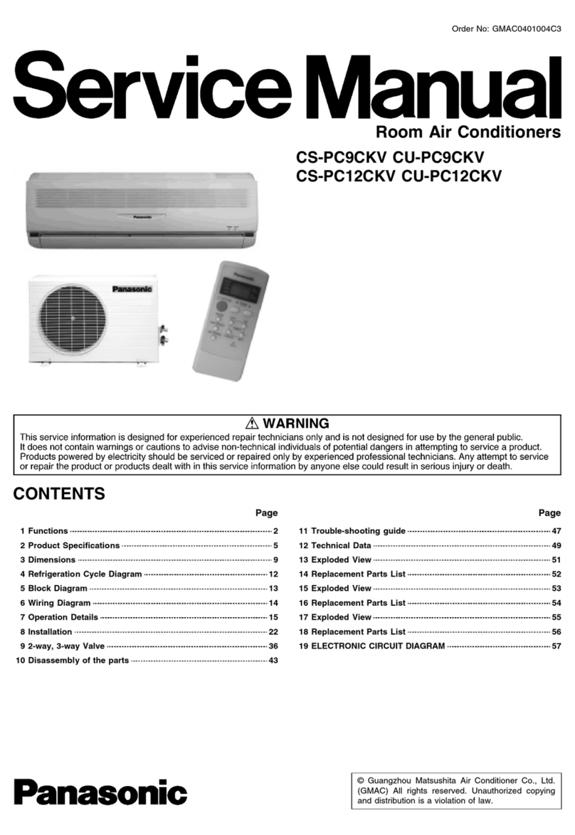 Panasonic CU-PC9CKV User manual Panasonic CU-PC9CKV User manual