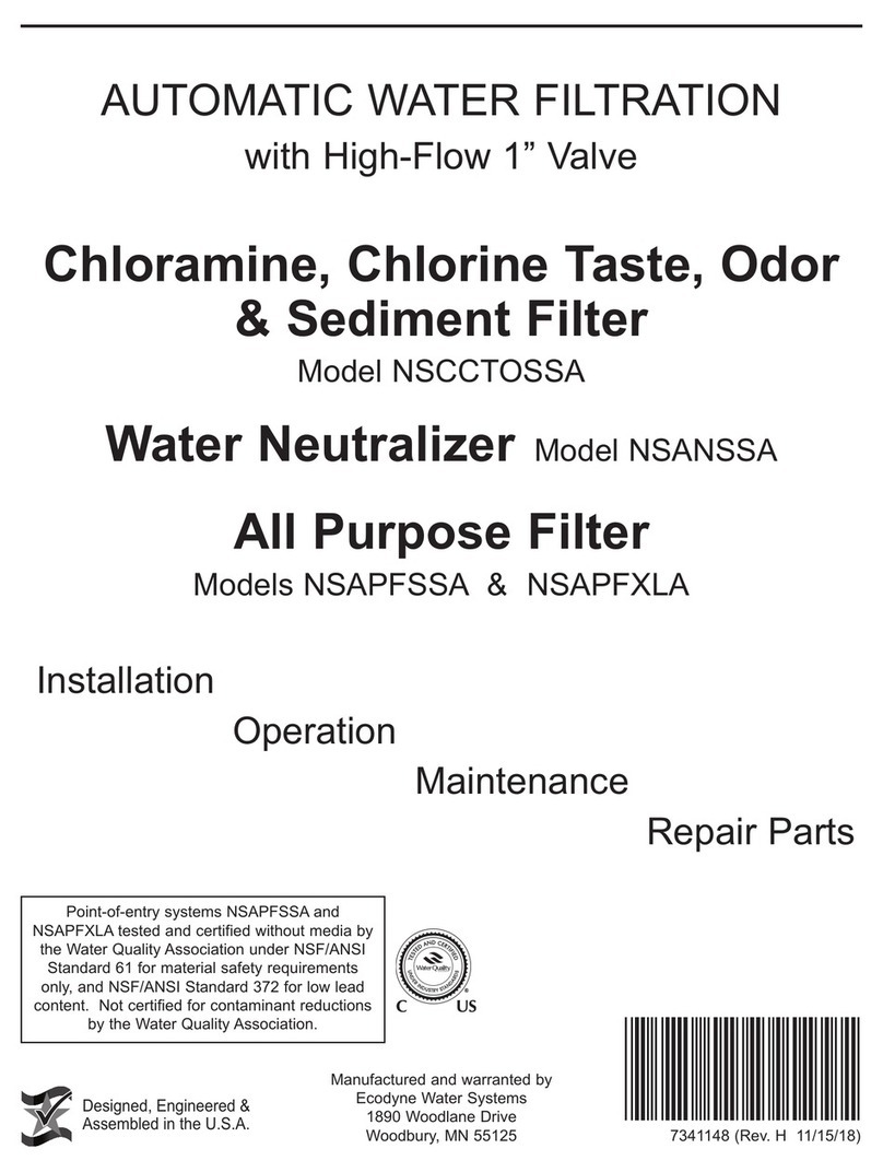 Ecodyne Water Systems HPF Installation, operation, maintenance & repair parts Ecodyne Water Systems HPF Installation, operation, maintenance & repair parts