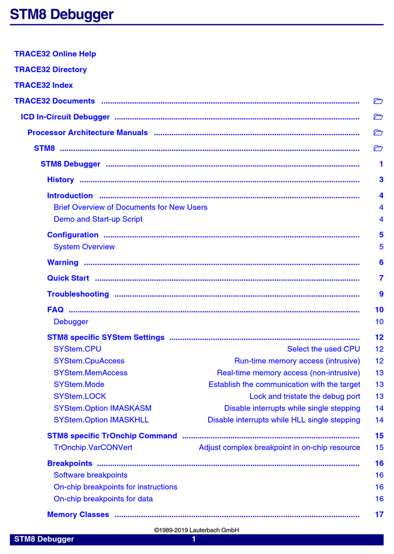 Lauterbach STM8 User manual