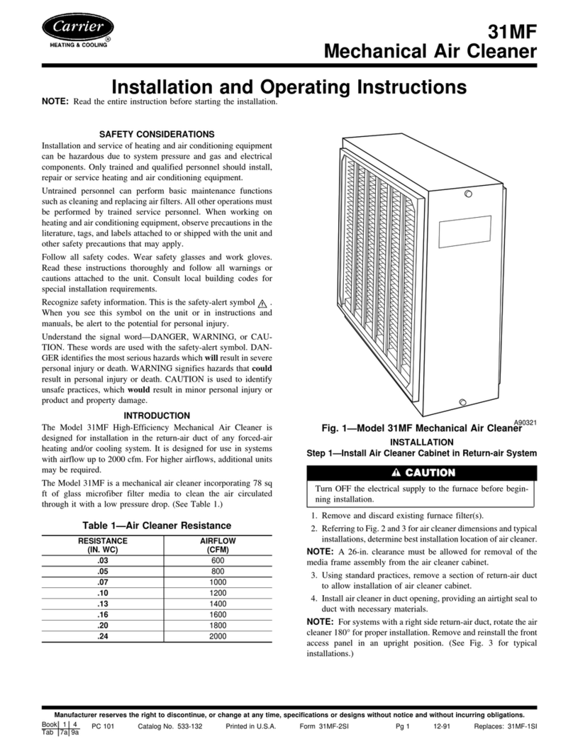 Carrier 31MF User manual