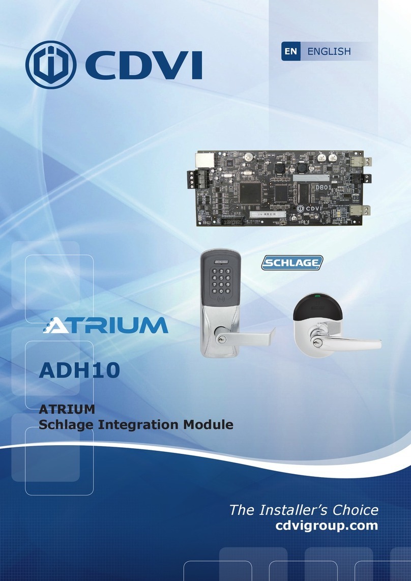 CDVI ATRIUM ADH10 installation manual