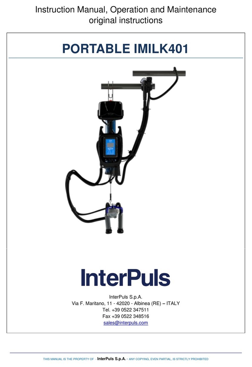 InterPuls PORTABLE IMILK401 Instruction Manual, Operation and Maintenance original instructions