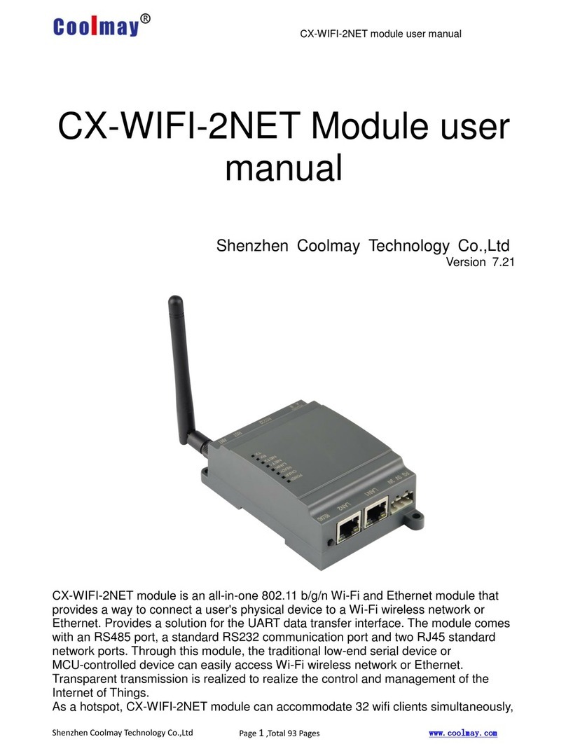 Coolmay CX-WIFI-2NET user manual