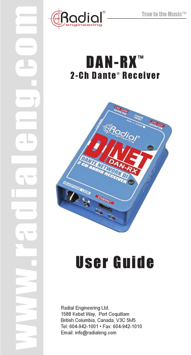 Radial Engineering DAN-RX Dante User manual