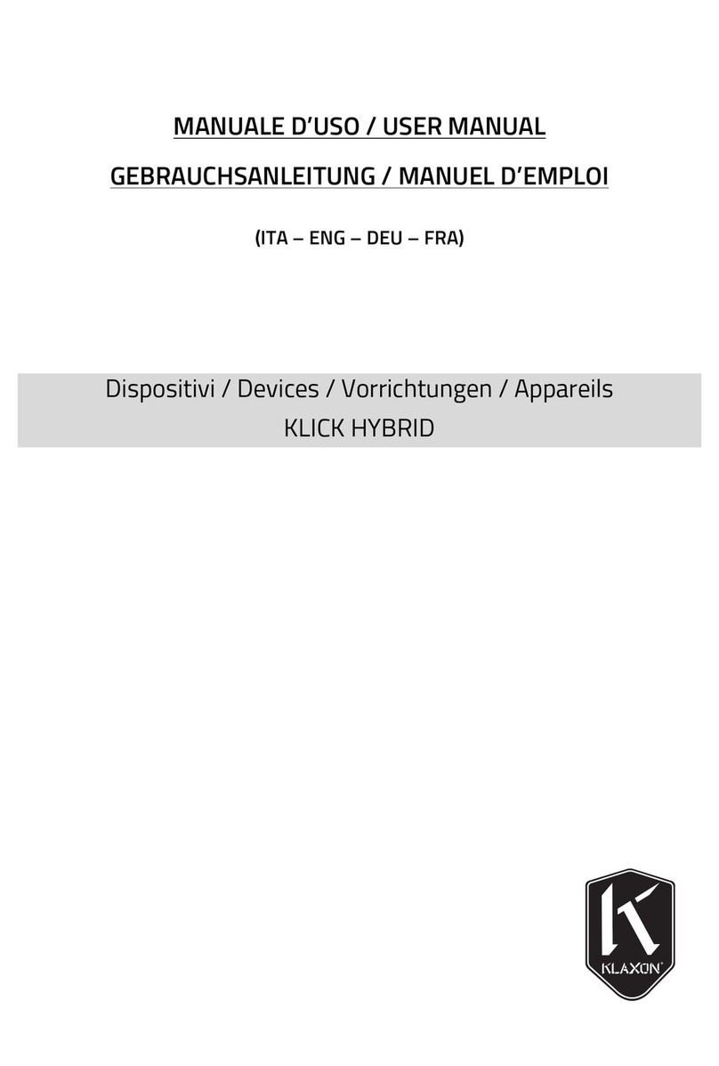 Klaxon KLICK HYBRID user manual