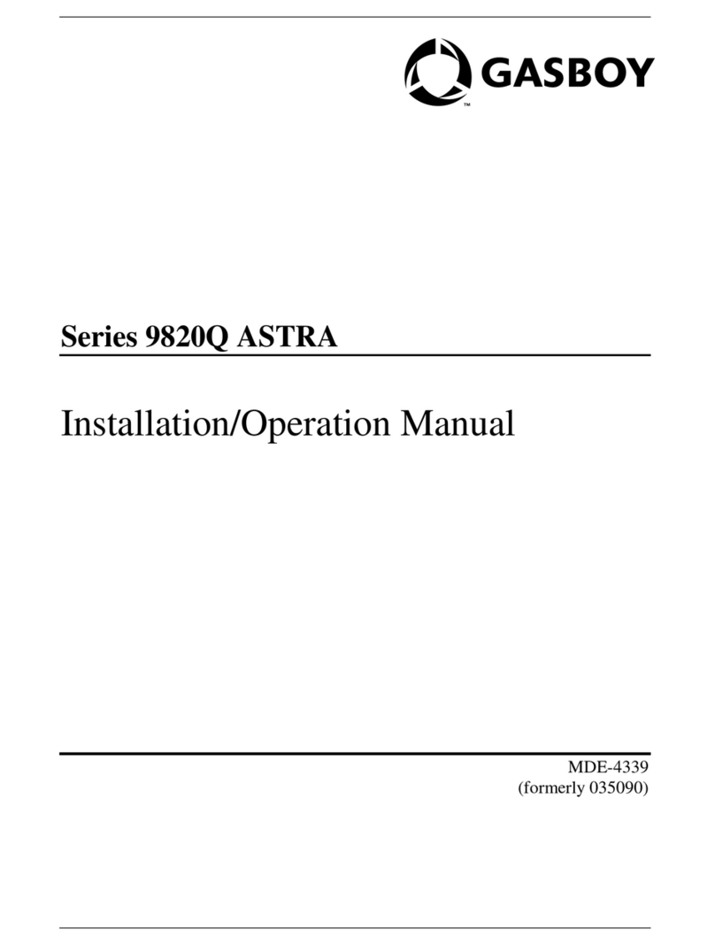 Gasboy ASTRA 9820Q Series Installation & operation manual