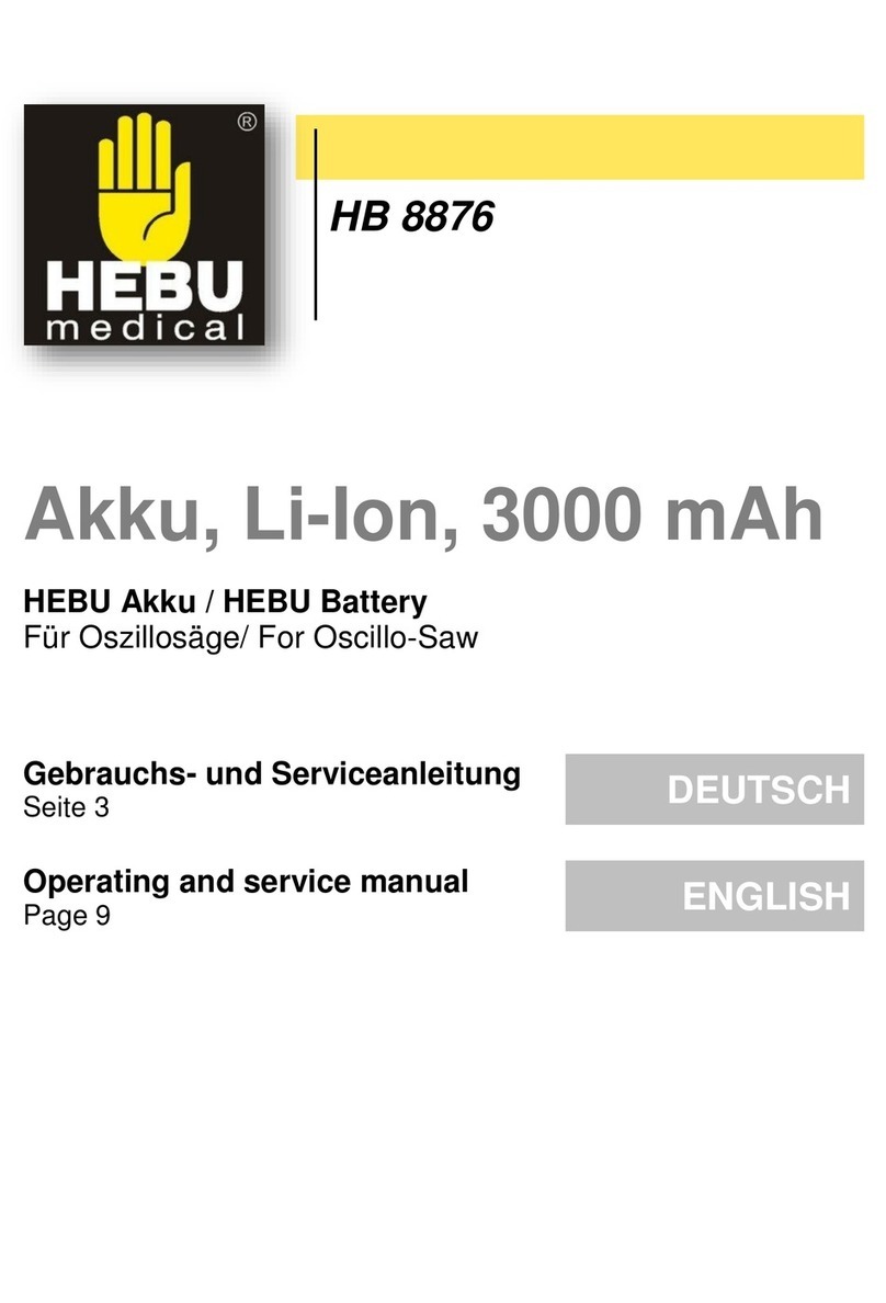 HEBU medical HB 8876 Operating and service manual