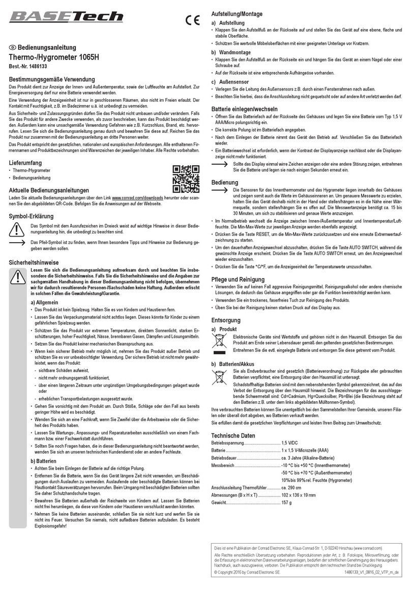 BASETech 1065H User manual