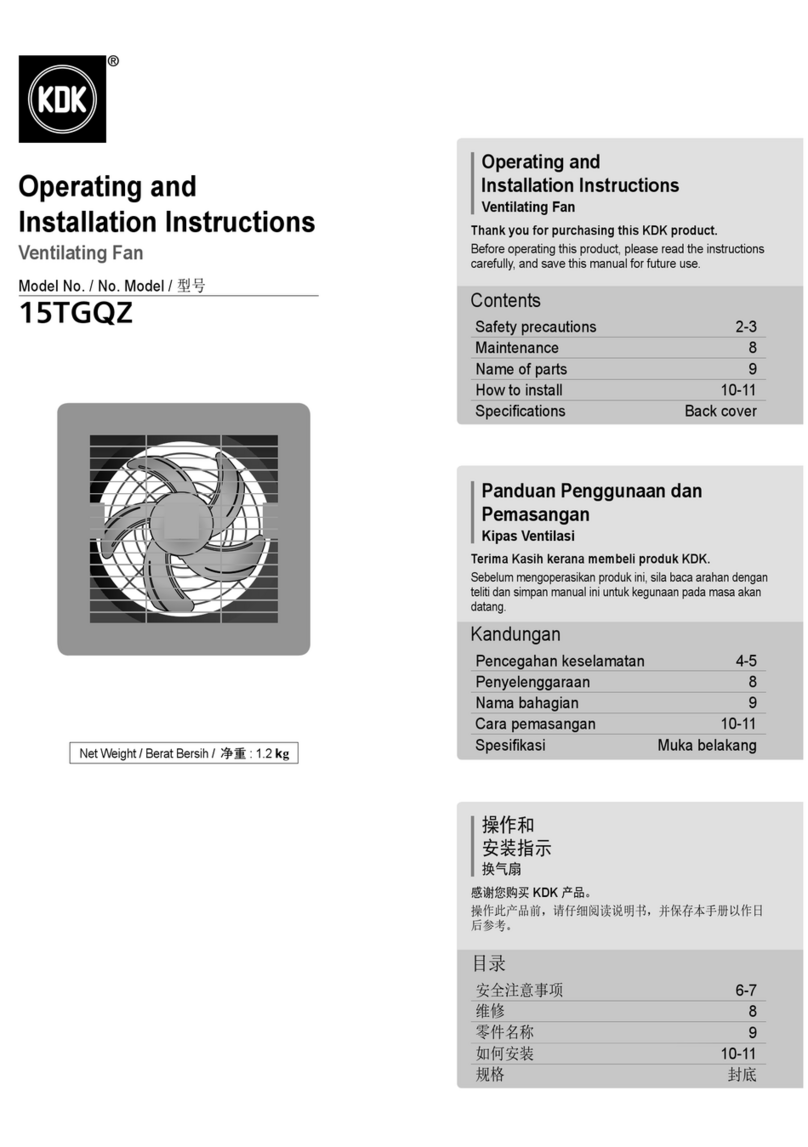 KDK 15TGQZ User manual