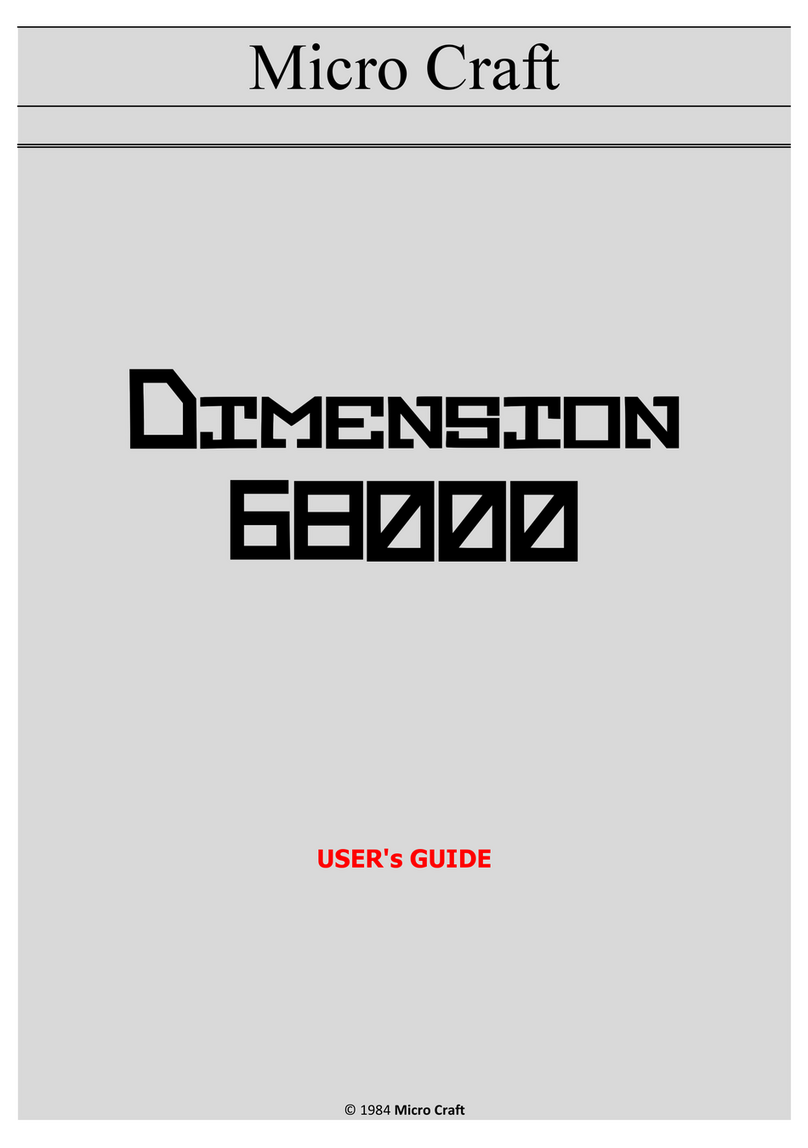 Micro Craft Dimension 68000 User manual