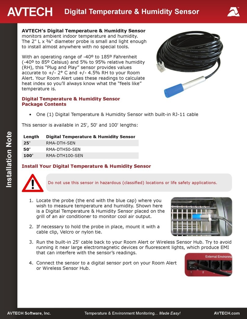 Avtech RMA-DTH-SEN Installation and operation manual