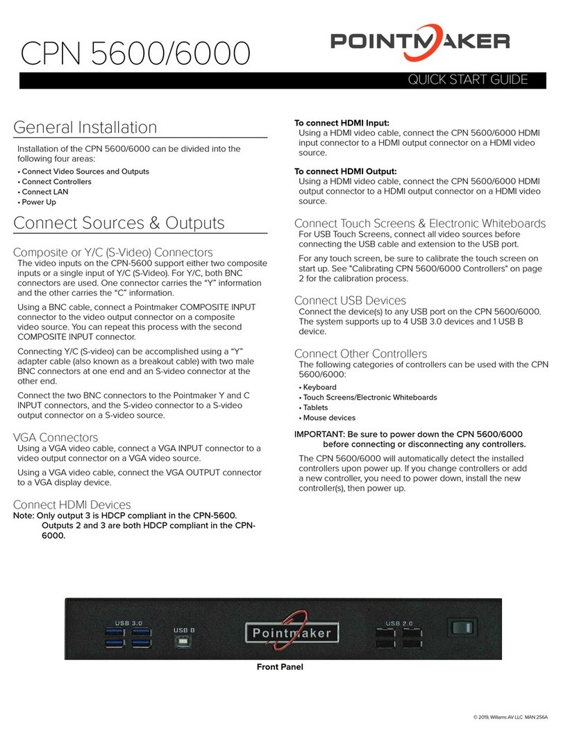 Williams AV Pointmaker CPN 5600 quick start guide