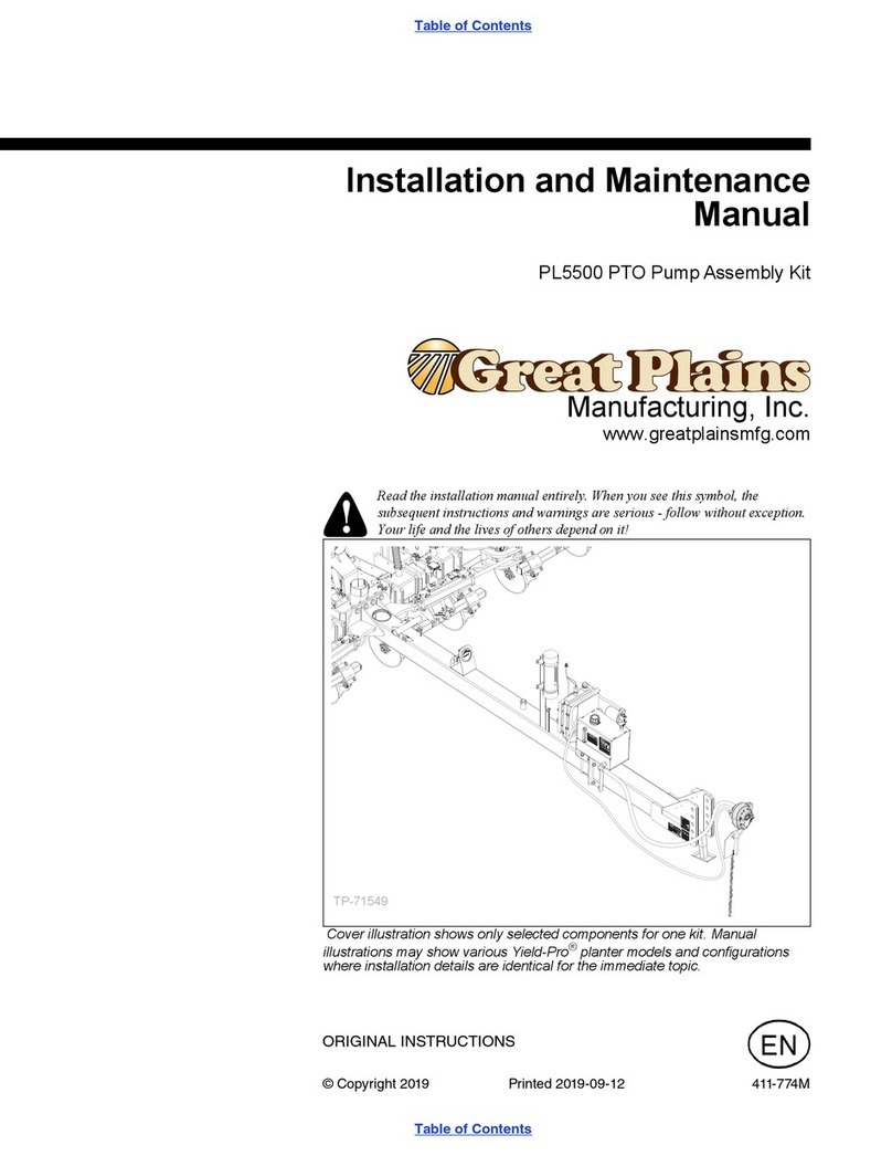 GREAT PLAINS PL5500 PTO Installation and maintenance manual