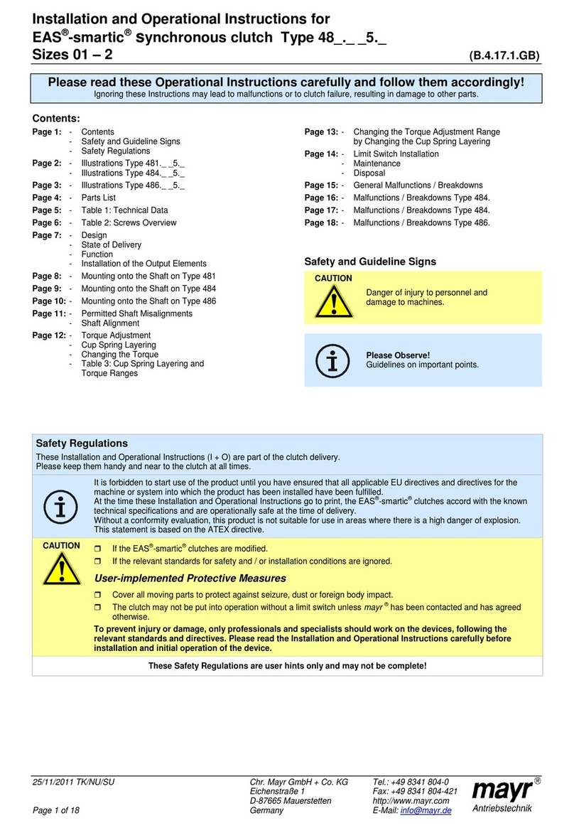 Mayr EAS-smartic 484.XX5 Series Quick start guide