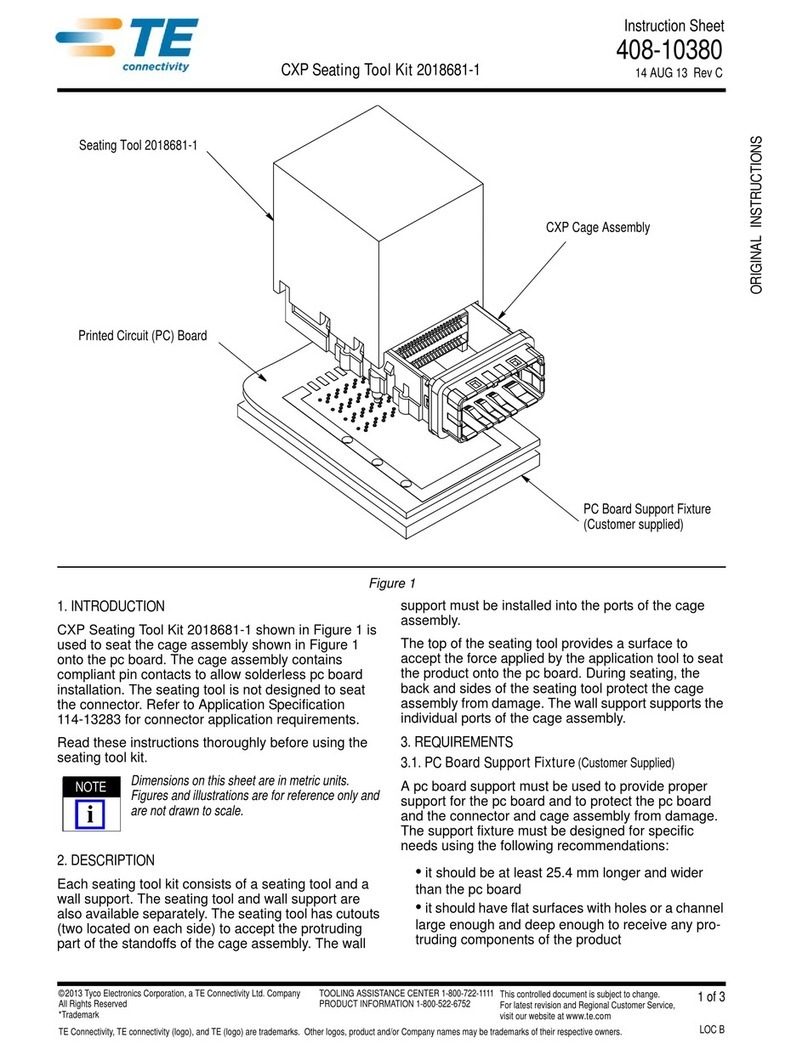 TE Connectivity CXP 2018681-1 instruction sheet