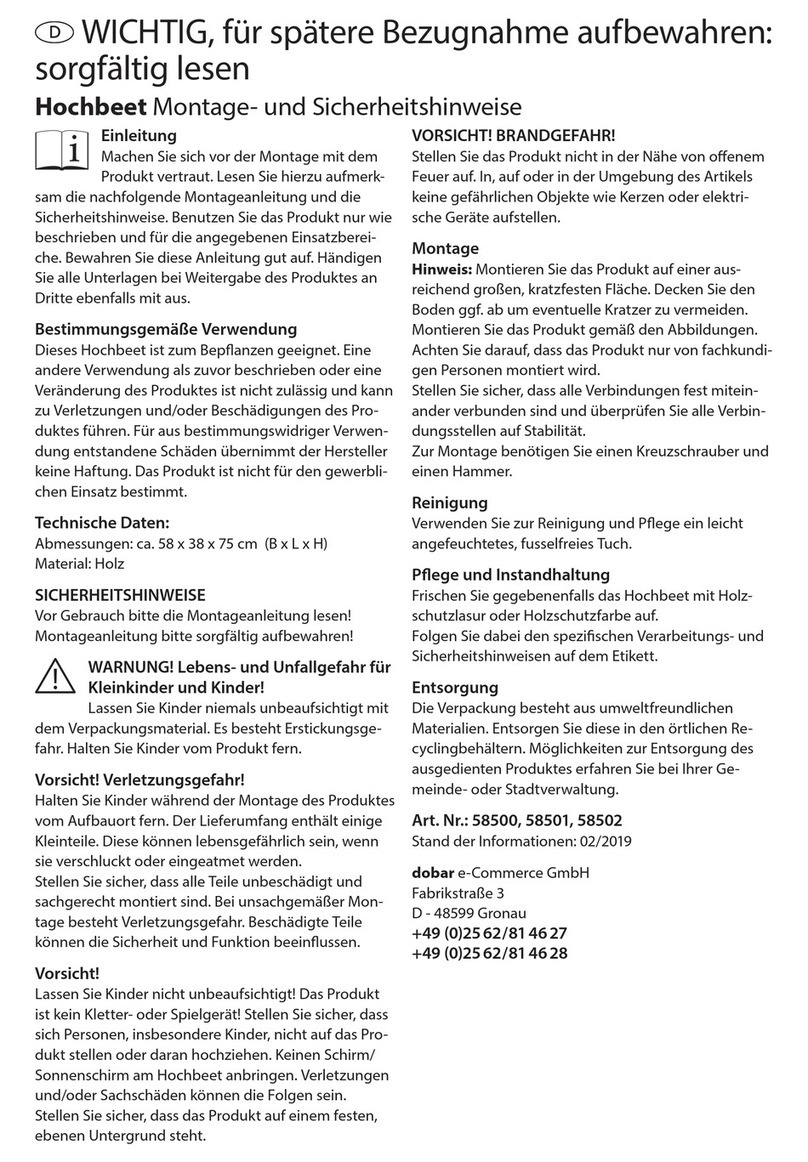 dobar 100253102 Assembly and safety instructions