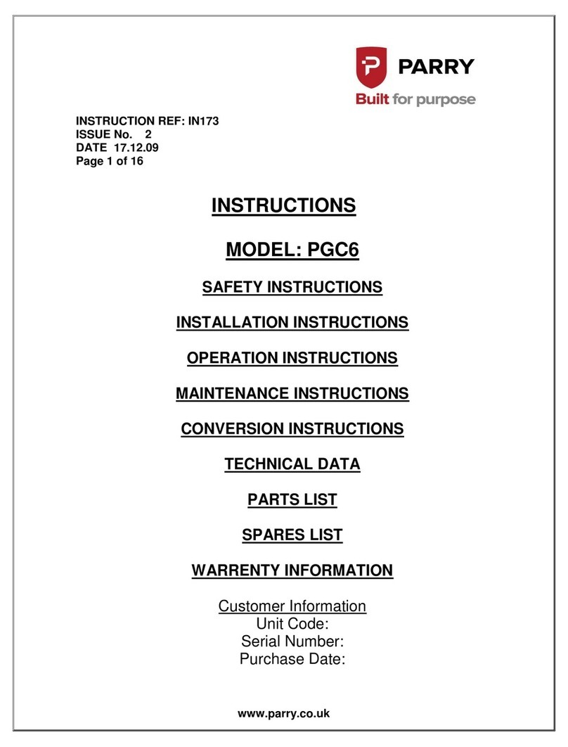 PARRY PGC6 User manual