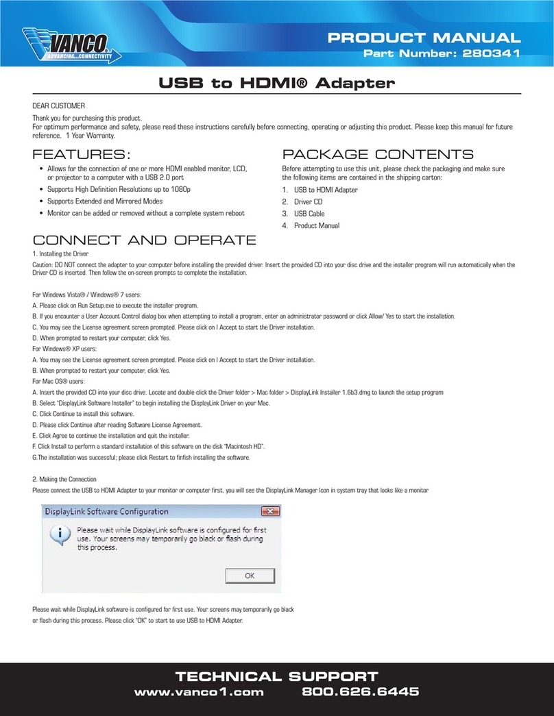 Vanco 280341 User manual