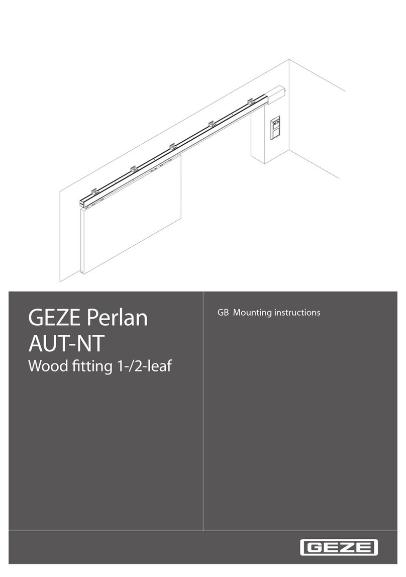 GEZE Perlan AUT-NT Mounting instructions