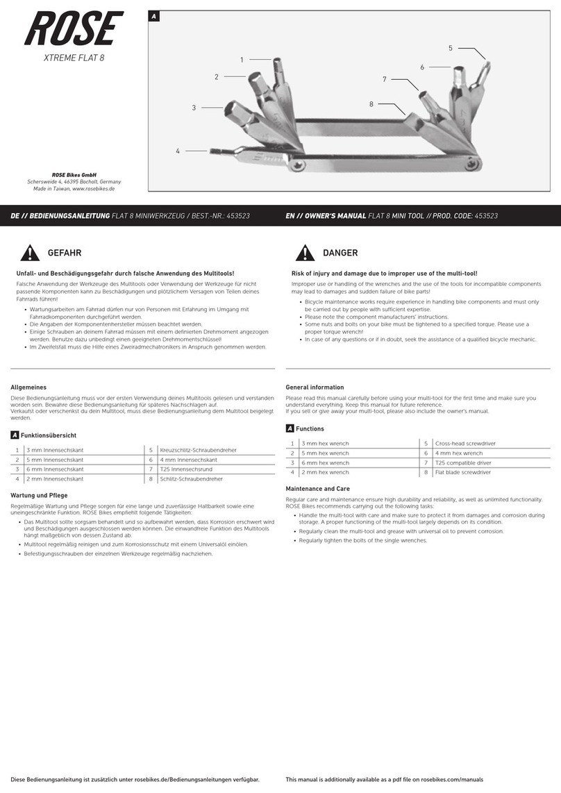 Rose electronics XTREME FLAT 8 owner's manual