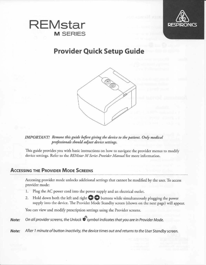 Respironics M SeRieS User manual Respironics M SeRieS User manual