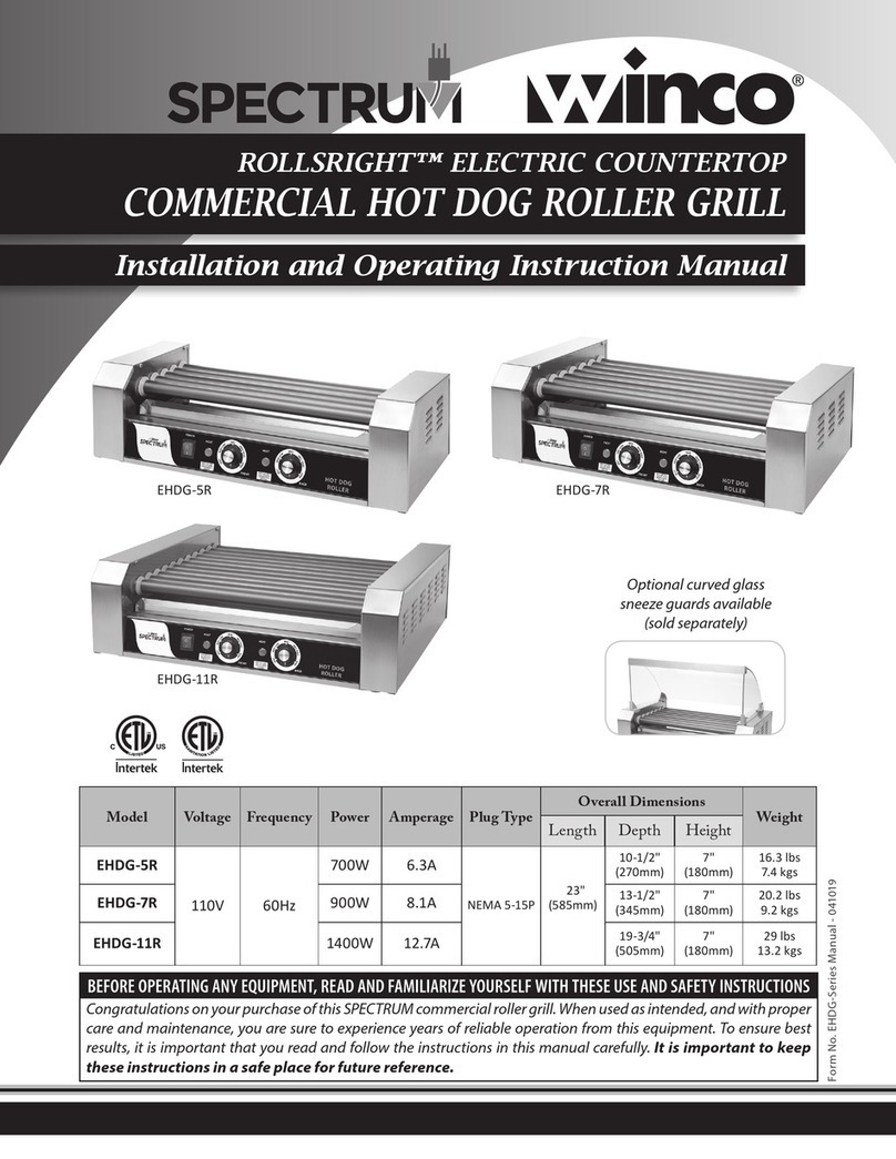 Spectrum Winco Rollsight EHDG-5R Installation and operating instruction manual Spectrum Winco Rollsight EHDG-5R Installation and operating instruction manual