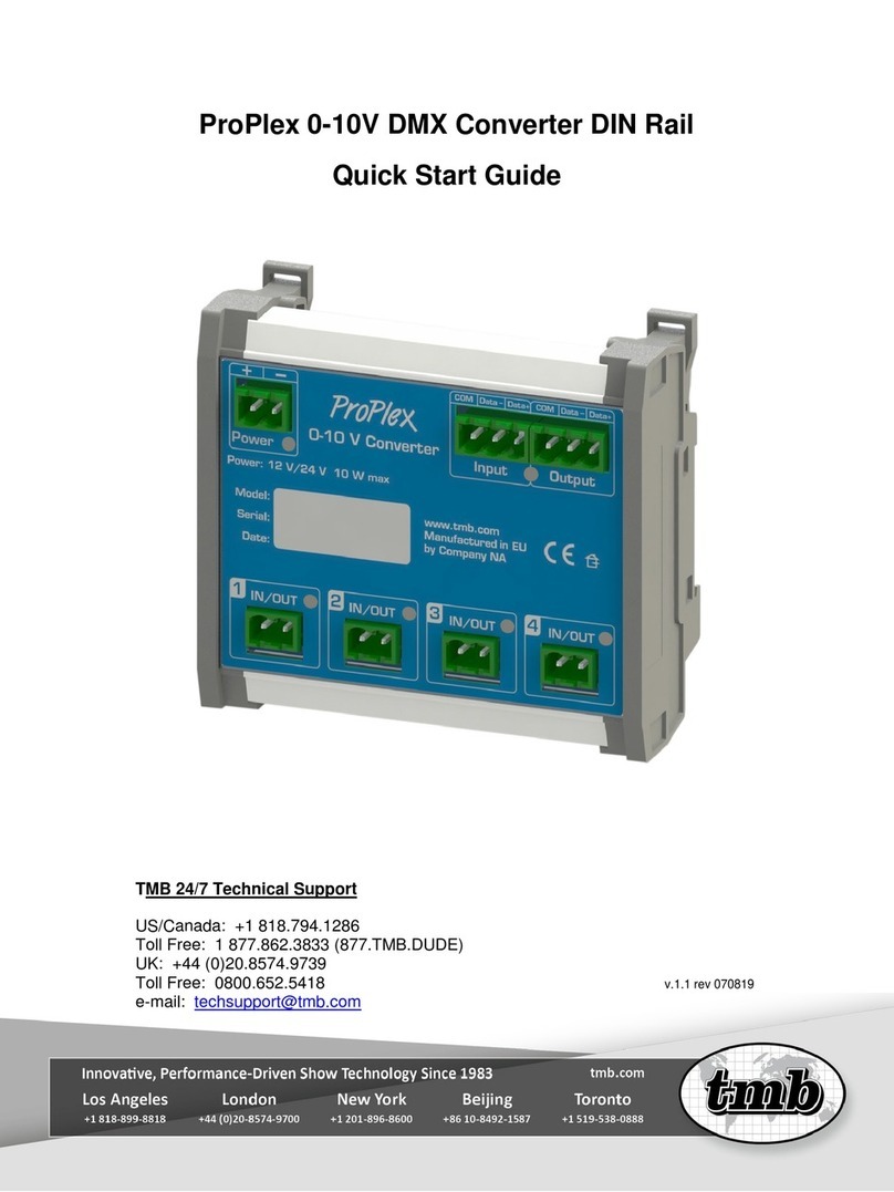 TMB ProPlex PP010VCDIN quick start guide
