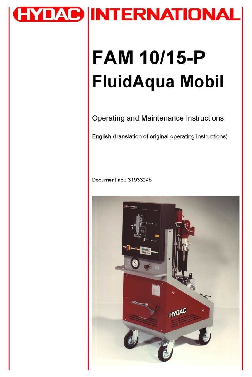 HYDAC International FluidAqua Mobil FAM 15-P Operating and maintenance instructions