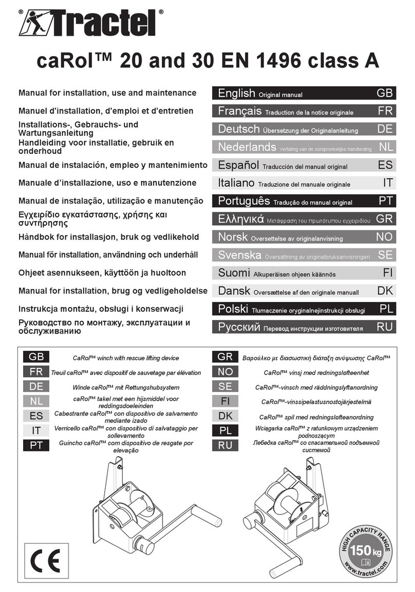 Tractel caRol 20 Reference manual
