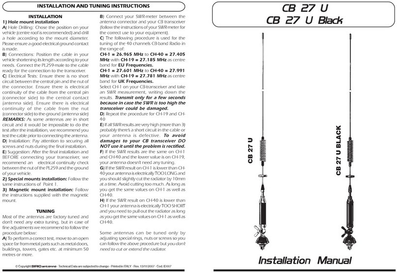 Siro CB 27 U installation manual