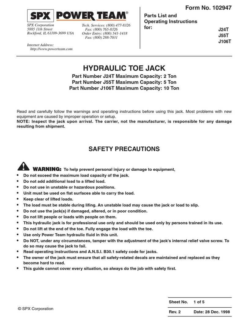 SPX Power Team J24T User manual