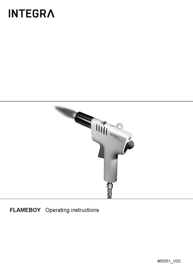 Integra FLAMEBOY operating instructions Integra FLAMEBOY operating instructions