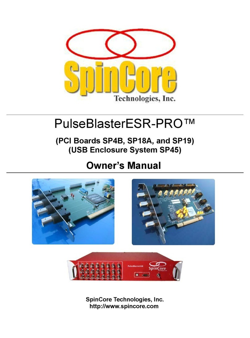 SpinCore Technologies PulseBlasterESR-PRO SP4B owner's manual
